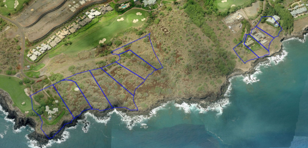 Lanai Oceanfront with Parcel Shapes