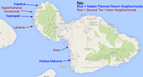 Maui Resort and Second Tier Neighborhoods