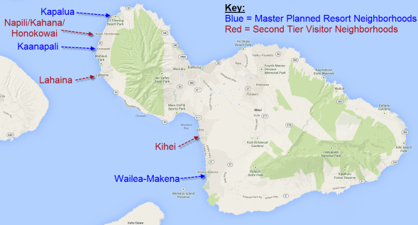 Maui Resort and Second Tier Neighborhoods